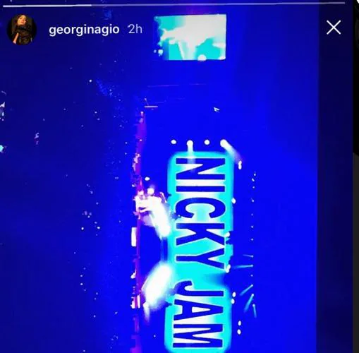 Georgina compartió en sus redes uno de los momentos más emocionantes del concierto
