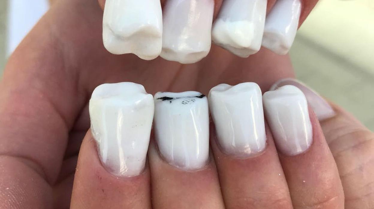 Uñas con forma de dientes, la última tendencia en Rusia