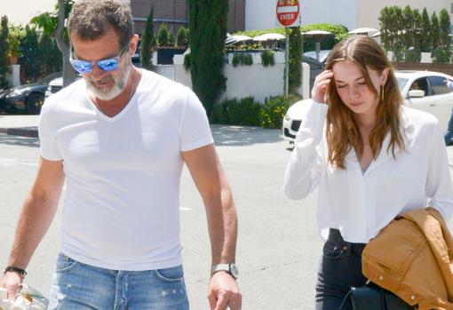 Antonio Banderas con su hija , el pasado mes de junio