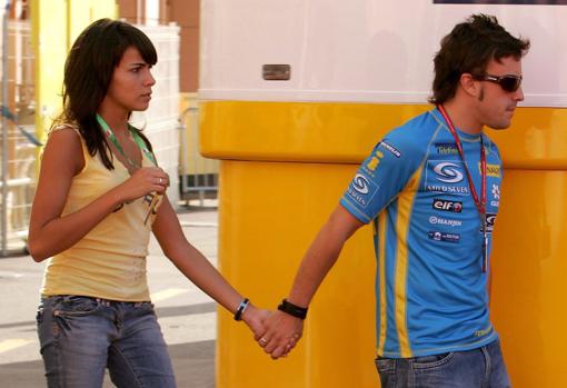 Fernando Alonso y Raquel del Rosario en mayo de 2006