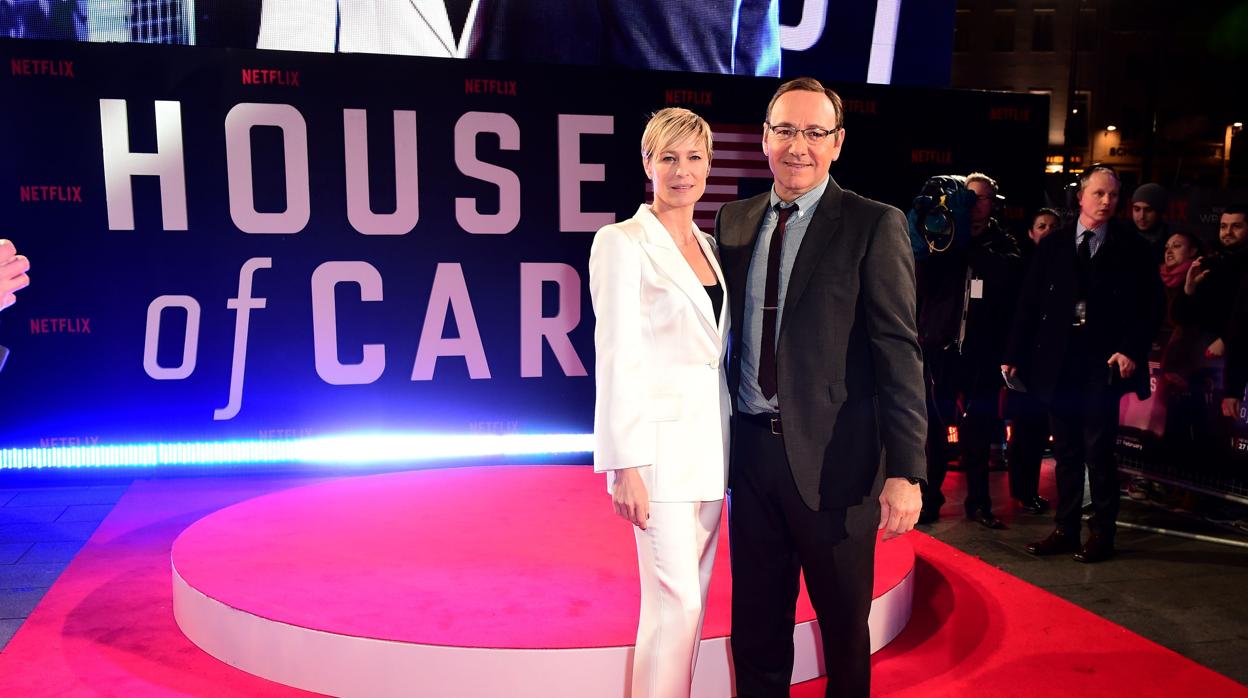 Robin Wright junto a Kevin Spacey