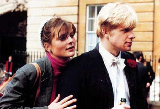 Boris Johnson con su primera mujer, Allegra Mostyn-Owen