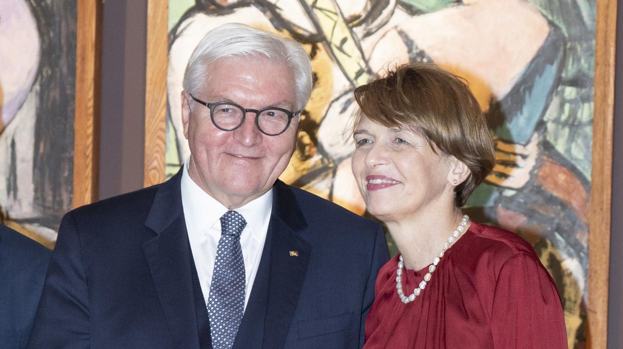 El presidente alemán y su esposa en el museo Thyssen-Bornemisza de Madrid