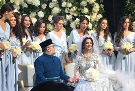 De Miss Moscú a reina: la fastuosa boda del último rey de Malasia con una modelo 24 años menor que él
