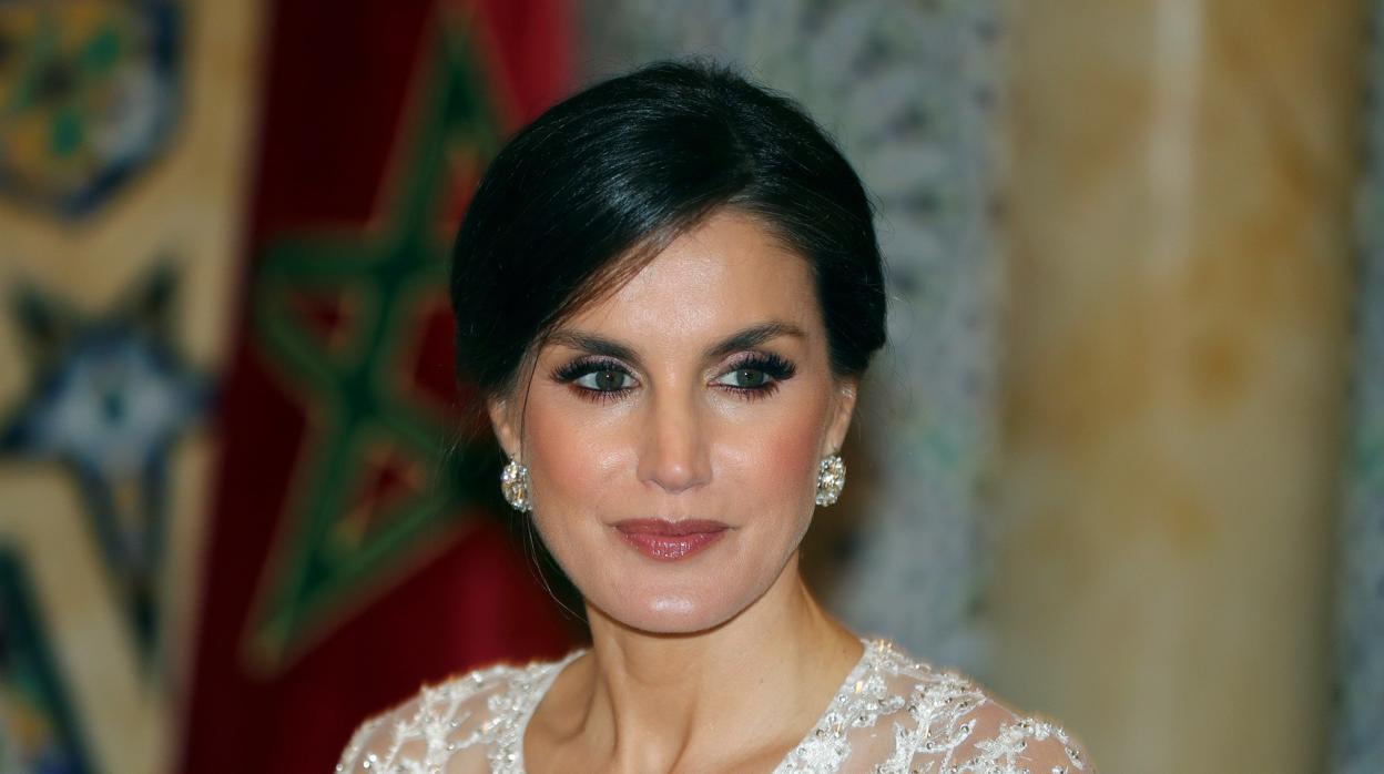 La Reina Letizia, en la cena de gala en el Palacio Real de Rabat