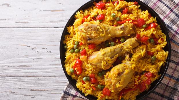 Receta: paella de pollo