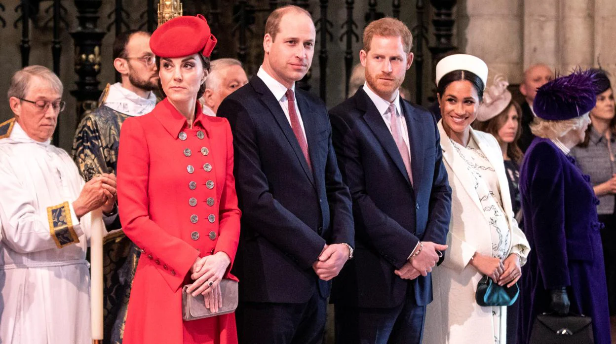 Los Duques de Cambridge y los Duques de Sussex en la Abadía de Westminster celebrando el Día de la Commonwealth