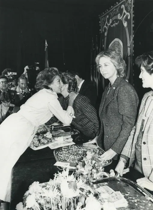 Con la Reina e Irene de Grecia, en 1984