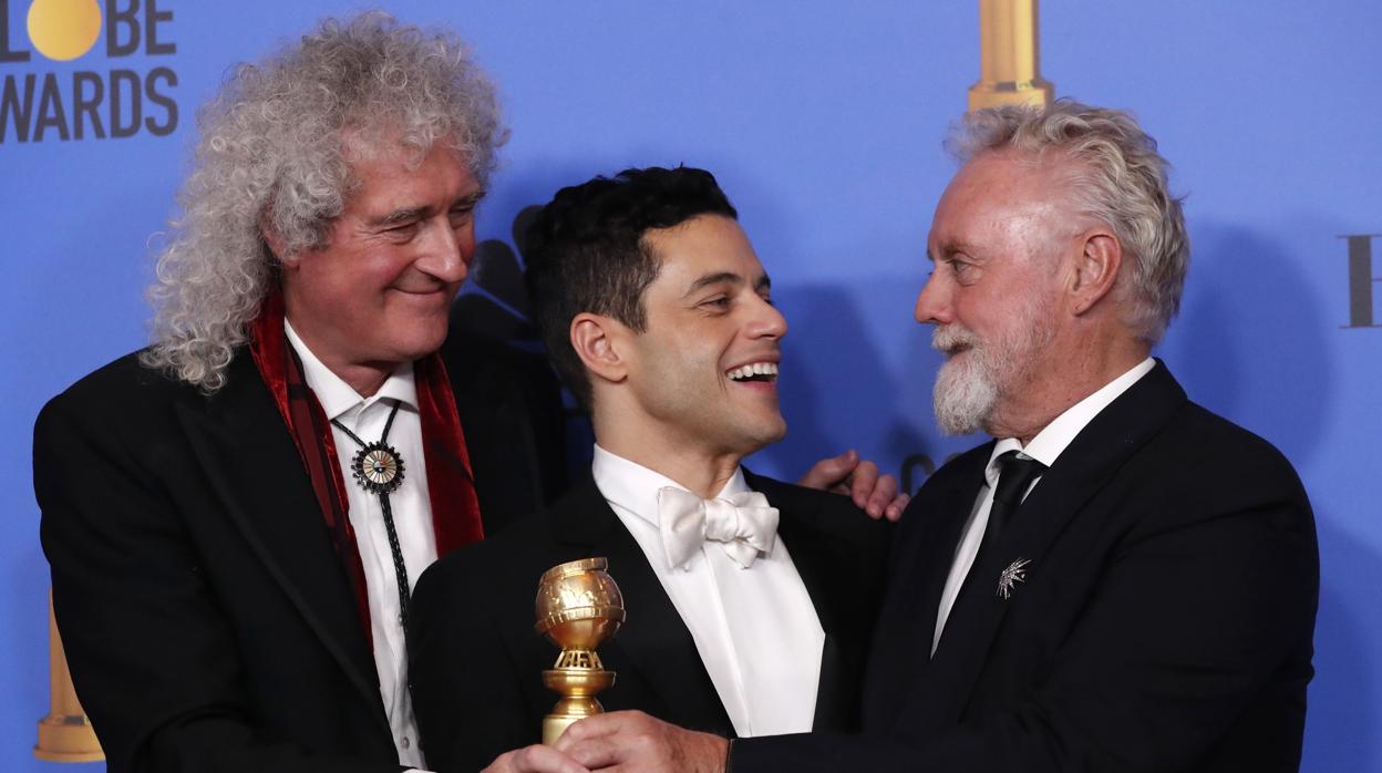 Rami Malek, Brian May y Roger Taylor