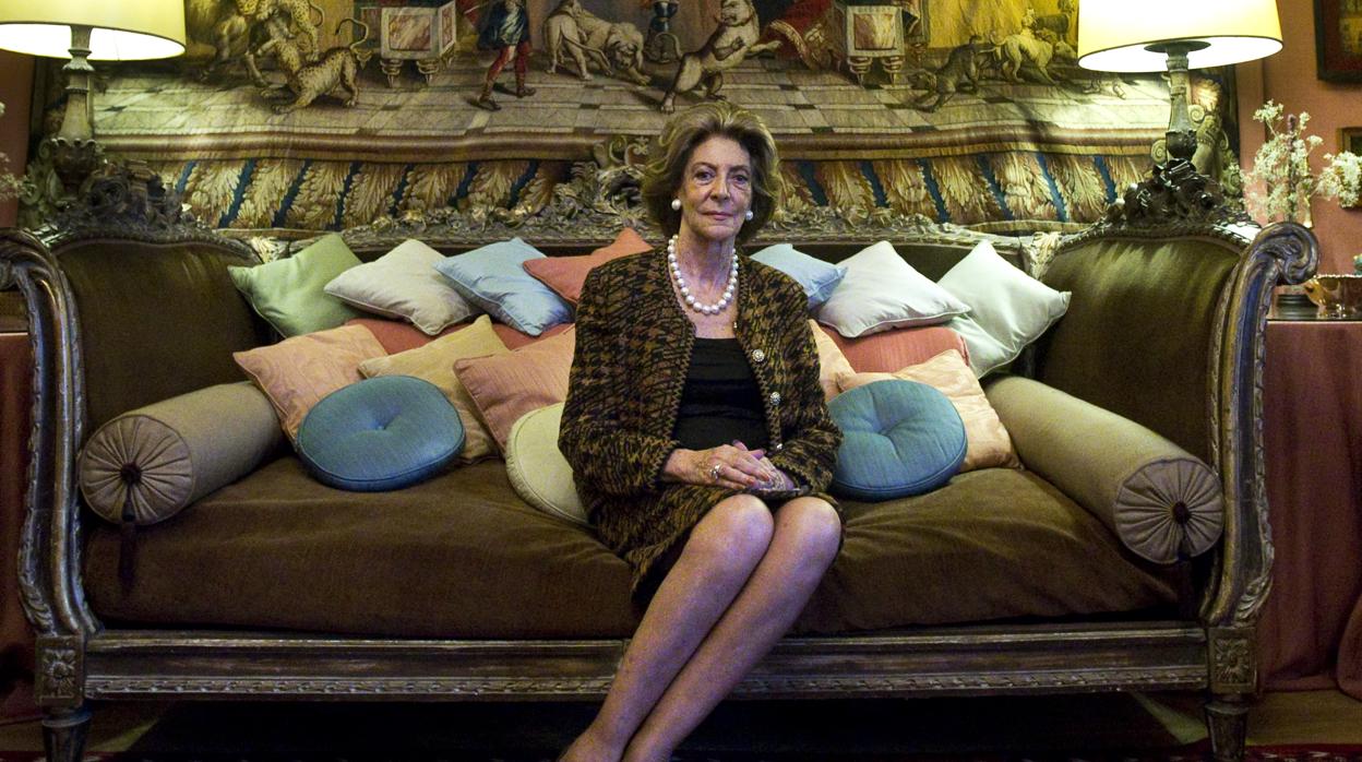 Pitita Ridruejo, en 2013, en uno de los salones de su casa de Madrid