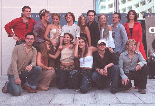 Beth Rodergas junto a sus compañeros de «OT 2002»