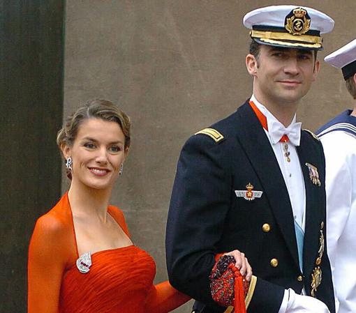 Doña Letizia y Don Felipe en la víspera de la boda de Federico y Mary de Dinamarca