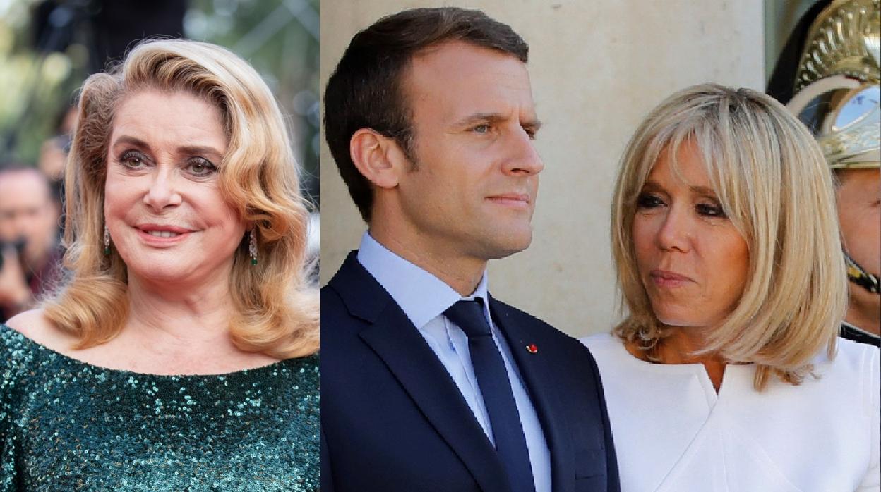 Catherine Deneuve y el matrimonio Macron