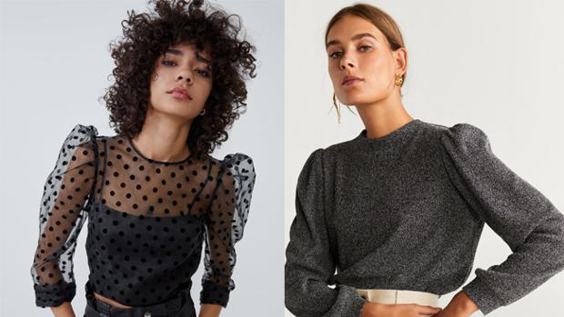 Mangas abullonadas en tops, blusas y camisas, tendencia del otoño 2019