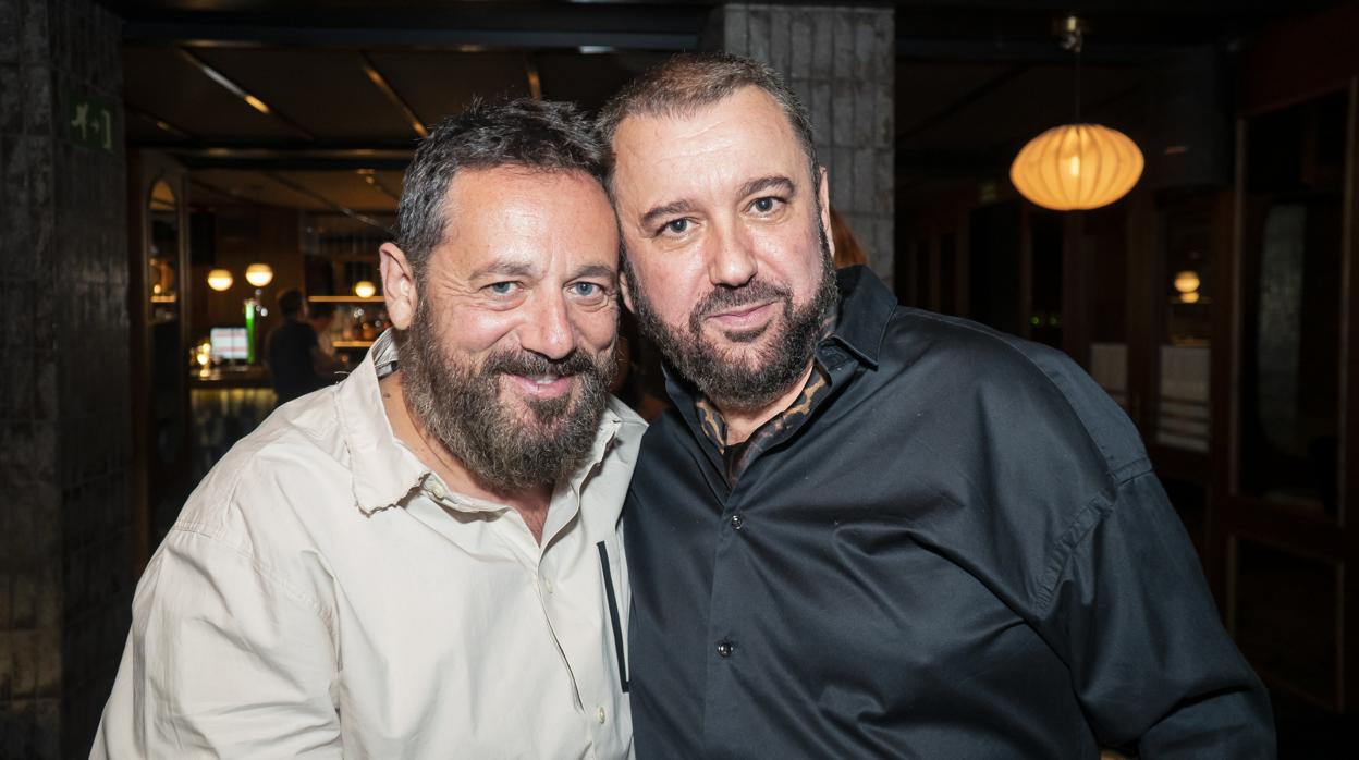 Pepón Nieto y Félix Sabroso, en la fiesta de cumpleaños del director