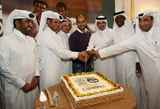Pep Guardiola, en una celebración en Qatar