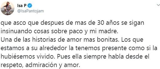 Chabelita defiende la historia de amor de su madre, Isabel Pantoja, con Paquirri: «Qué asco»