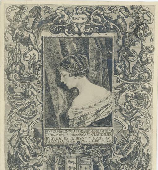 Ilustración de la duquesa de Mandas, María Rafaela Fernández de Henestrosa