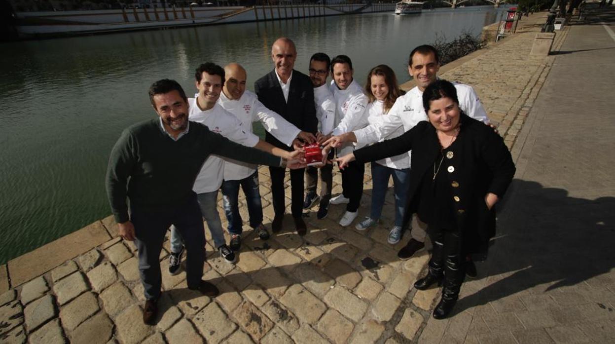 Antonio Muñoz, delegado de Turismo del Ayuntamiento de Sevilla, la presentación de la gala de entrega de la estrellas Michelin