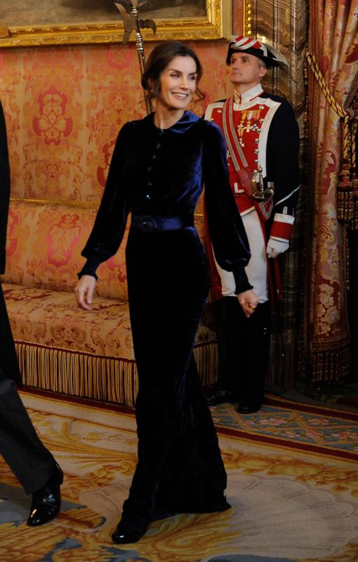 La Reina, durante la recepción al Cuerpo Diplomático acreditado en España