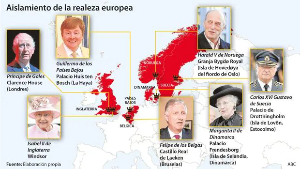 El cerrojazo de la realeza europea ante el avance del coronavirus