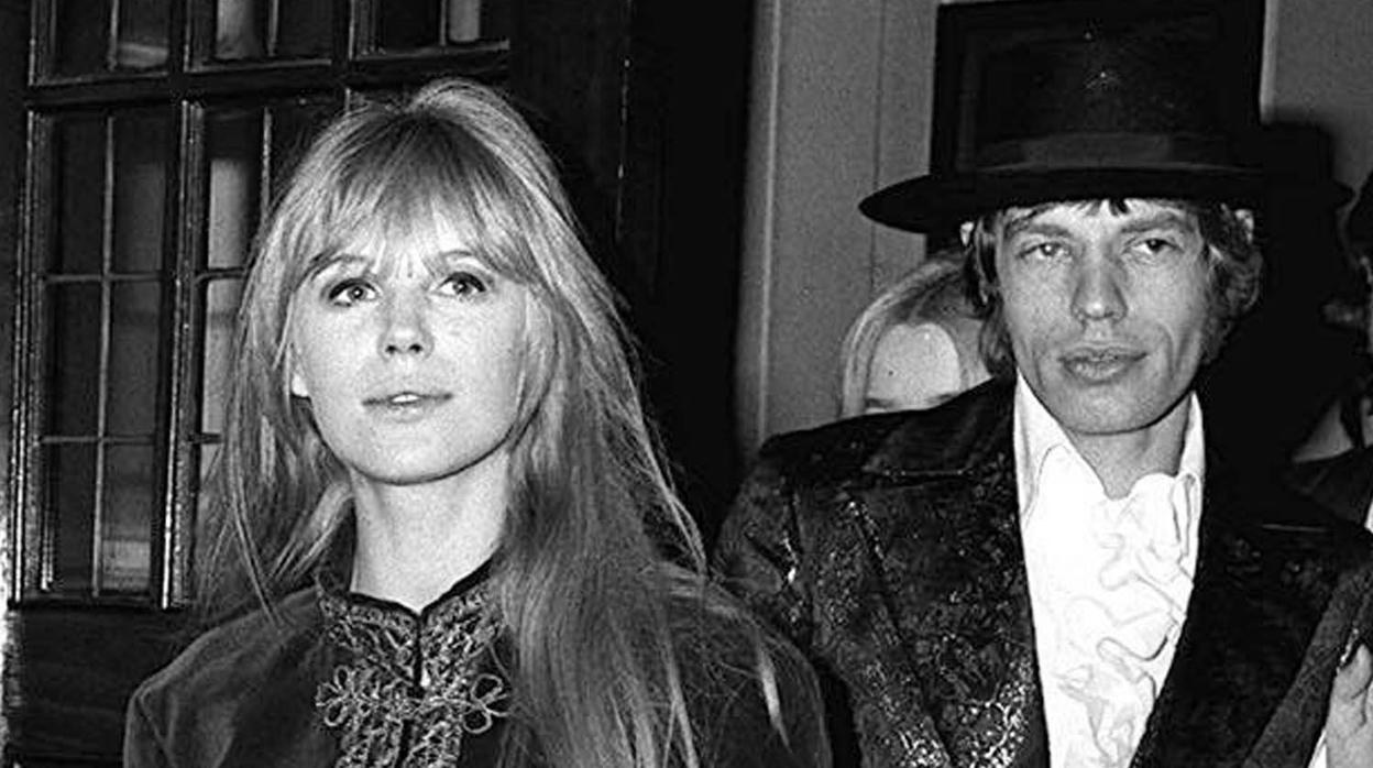 Mick Jagger y Marianne Faithfull