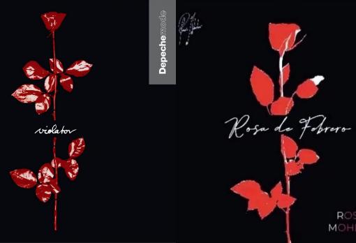 La portada de «Violator» de Depeche Mode. Dcha., la portada del single de Chayo Mohedano