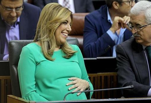 Susana Díaz, en su primer embarazo