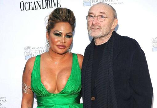 Orianne Cevey y Phil Collins