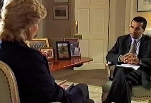 La Princesa de Gales con el periodista Martin Bashir en «Panorama» de BBC en 1985