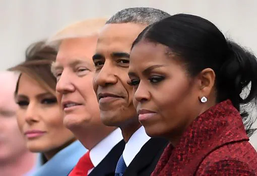 Michelle y Barack Obama junto a Melania y Donald Trump