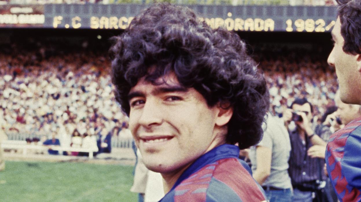 Maradona, en su etapa en el Barça