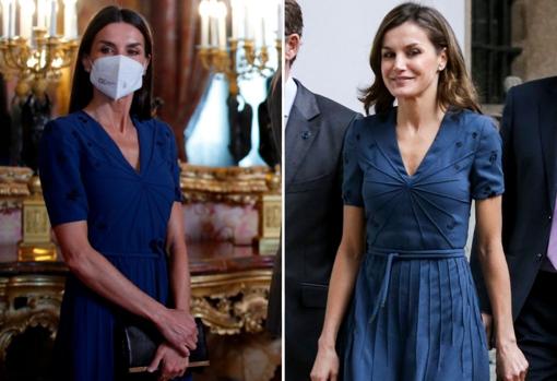 De izquierda a derecha, Letizia en junio y en 2018