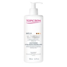 Leche corporal unificadora ultrahidratante Mela Topicream, unifica la piel, previene las manchas y reduce visiblemente las ya existentes (35,95 €).