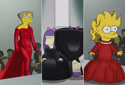 Algunos de los personajes de Los Simpson en el desfile de Balenciaga