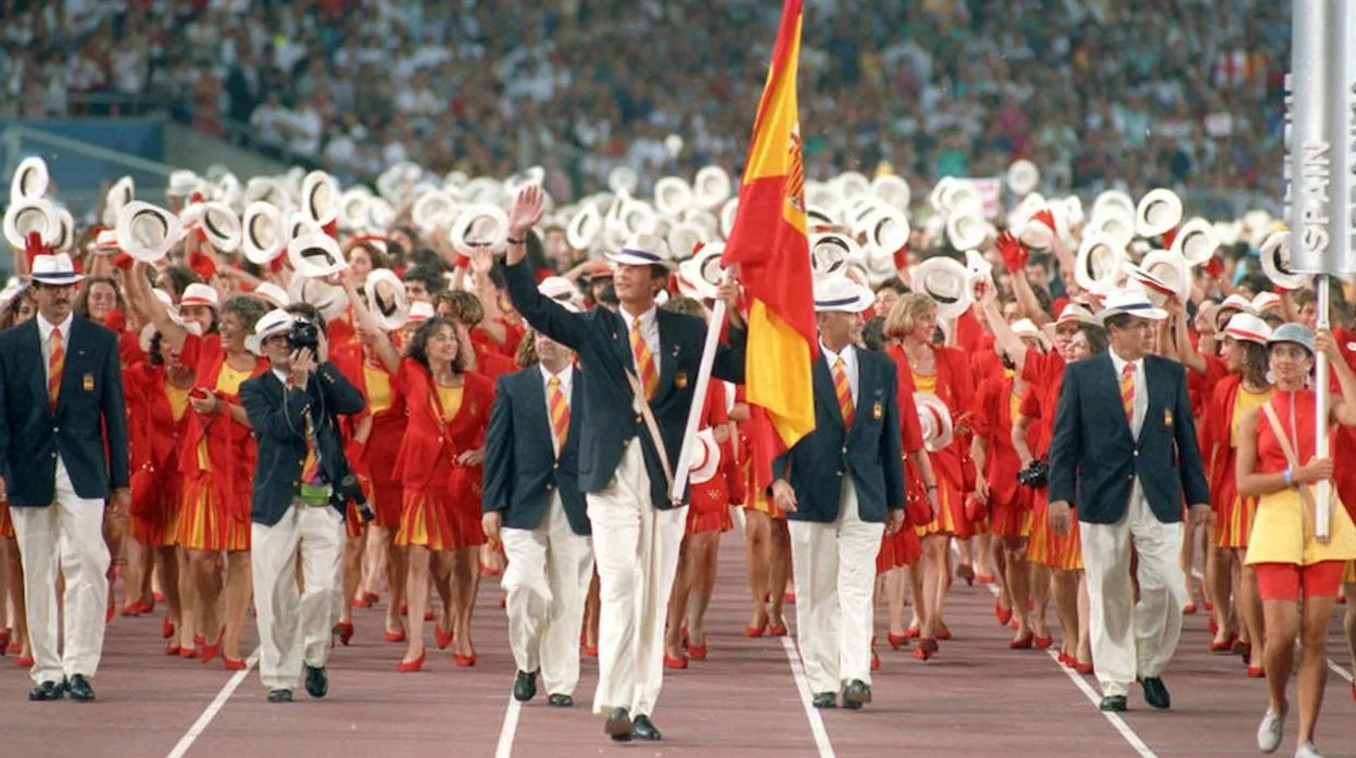 El rey Felipe VI durante la ceremonia inaugural de los Juegos Olímpicos de 1992 en Barcelona