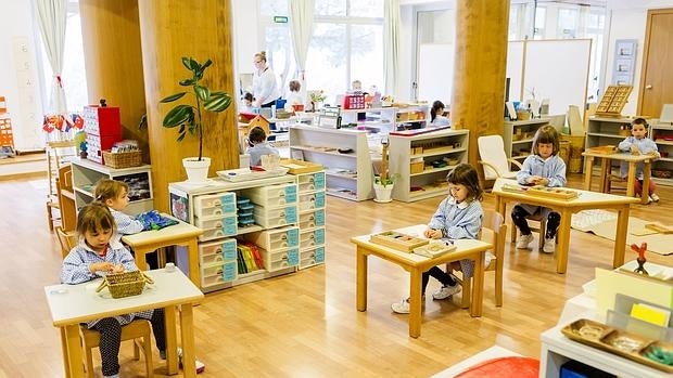 Aula de Infantil en el Colegio Montessori Palau de Gerona