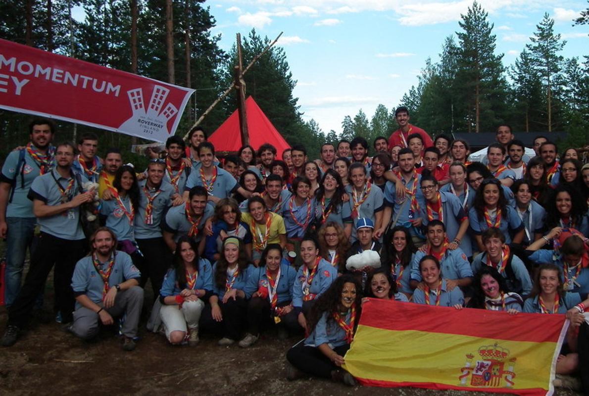 Un grupo de Scouts españoles