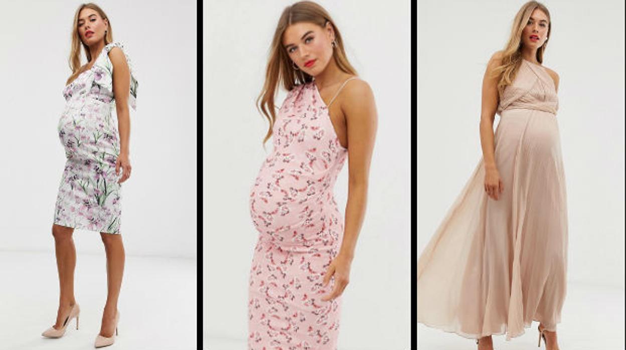 La modelo Arabella Chi con una falsa barriga en Asos