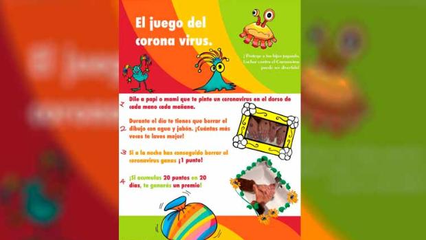 El juego del coronavirus: así puedes enganchar a los más pequeños para que se laven las manos