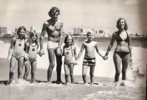 García-Carro y su familia, durante unas vacaciones en Punta del Este (Uruguay)