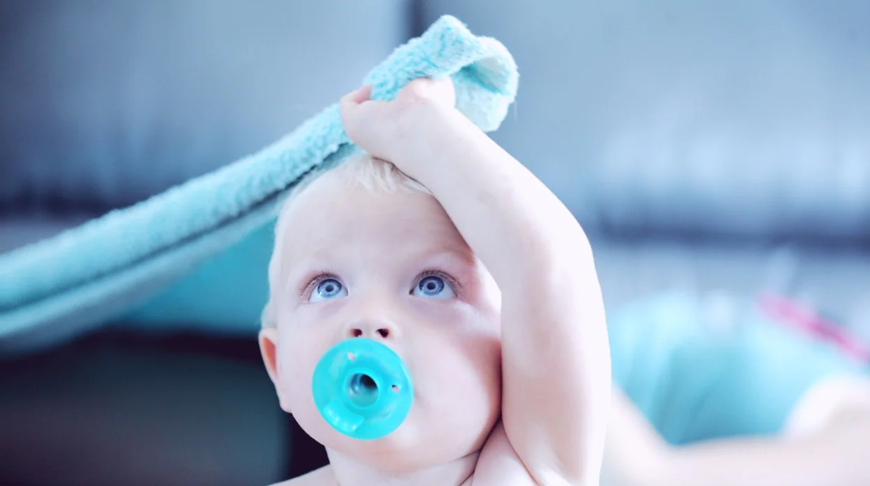Chupete para recién nacidos y bebés, azul