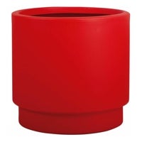 Imagen - Jardinera roja redonda