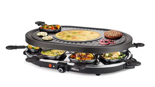 Raclette 8 Personas Con Grill Antiadherente Y Placas De Granito Rc_alpes  Kitchencook