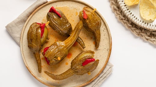 Plato de berenjenas aliñadas