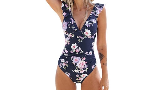 Bañador estampado flores