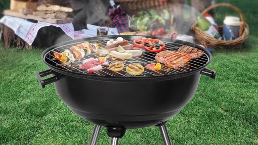 Barbacoa negra forma de bola