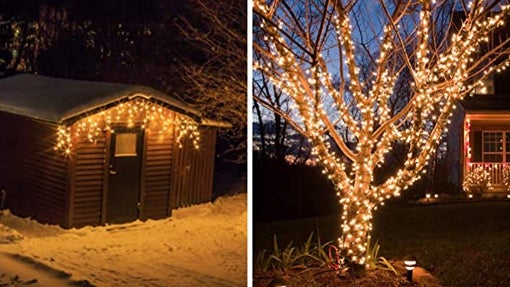 Cadena de luces en cable