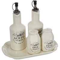 Imagen - Juego de aceitera/vinagrera/salero/pimentero, Blanco