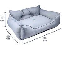 Imagen - Cama para Mascotas | Color Gris | Medidas 50x40x18 cm